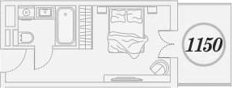Студия, 26.3 м², 1/9 этаж, ЖК «ГК Сан Гарден Хотел&СПА»