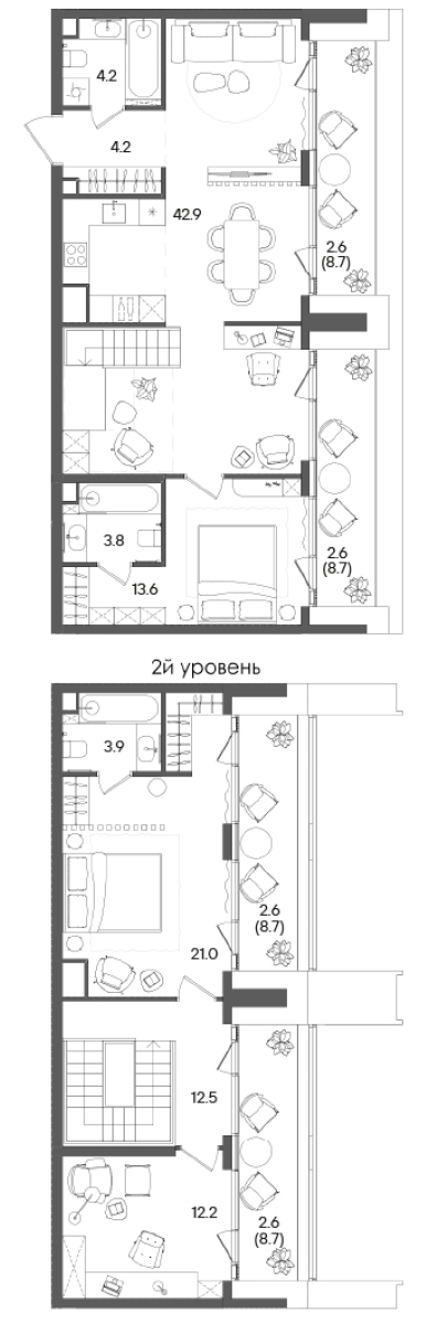 4+ комнаты, 112.3 м², 17/20 этаж, ЖК «СТОУН Грэйн»