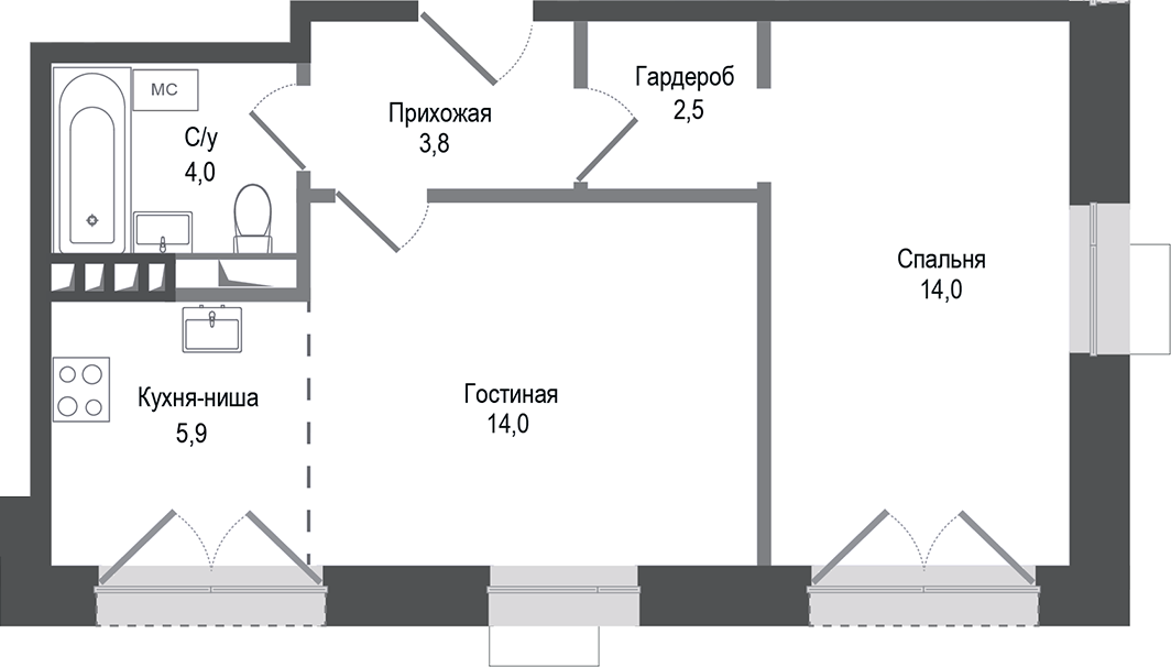 2-комн. Киноквартал