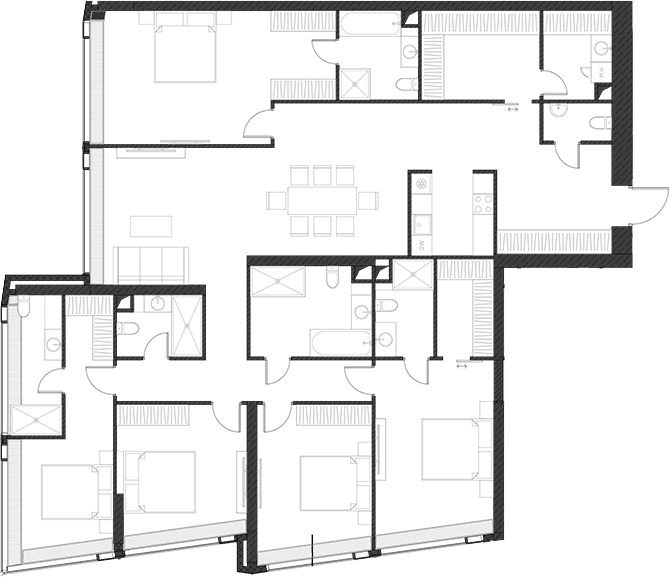 Студия, 218.48 м², 54/85 этаж, ЖК «Дом Дау»