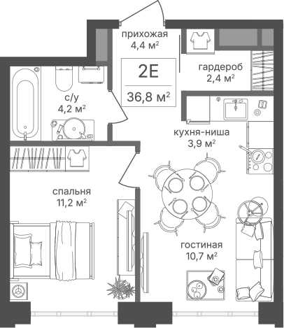 2-комн. Михалковский