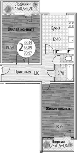 2-комн. Солнечный