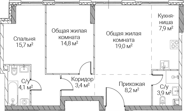 3-комн. СЕЗАР СИЛИКА