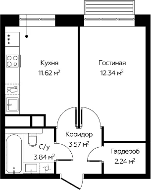 1-комн. Новоград Павлино