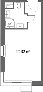 Студия, 22.32 м², 12/21 этаж, ЖК «Ситимикс»