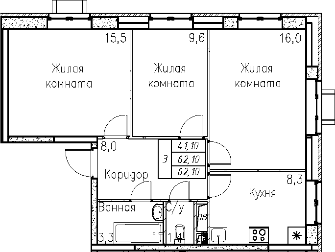 3-комн. Ступино