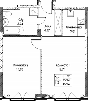 2-комн. ЭВОПАРК Сокольники