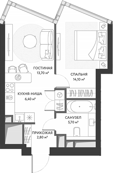 2-комн. ХАЙДАУТ