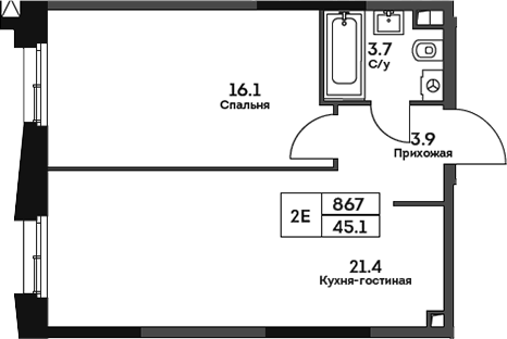 2-комн. ТВЕЛВ