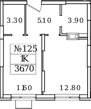 1-комн., 36.7 м², 12/20 этаж, ЖК «Видный Берег 2.0»