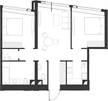 Студия, 73.69 м², 5/85 этаж, ЖК «Дом Дау»