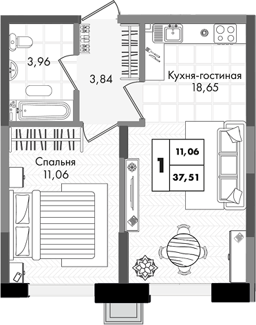 2-комн. Зеленая территория