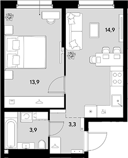 Продается 1-комн. квартира, 36 м²