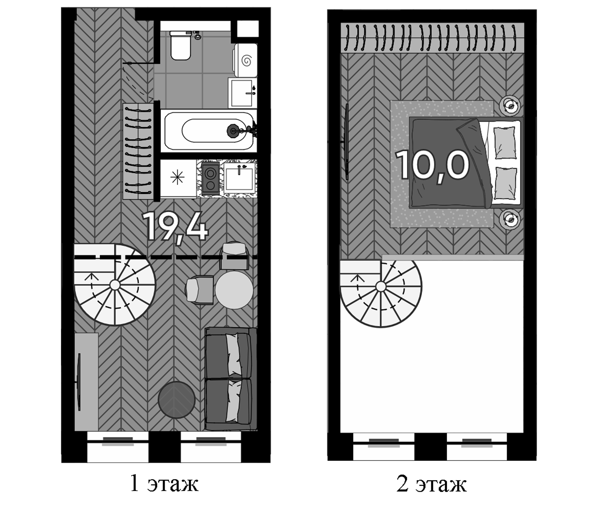 Студия, 27.2 м², 23/23 этаж, ЖК «Зорге, 9»