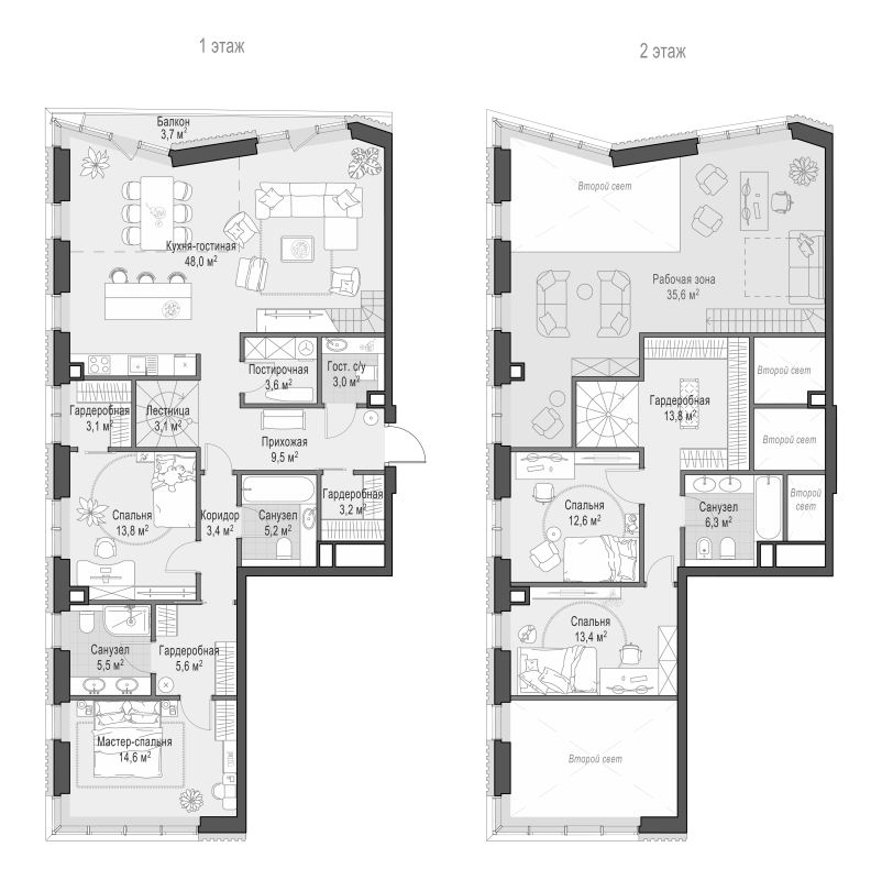 4+ комнаты, 171.3 м², 3/11 этаж, ЖК «Квартал Тишинский бульвар»