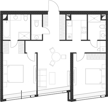Студия, 84.11 м², 50/85 этаж, ЖК «Дом Дау»