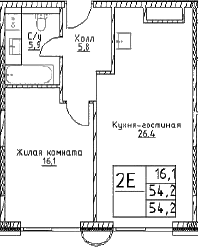 2-комн. Наметкин Тауэр