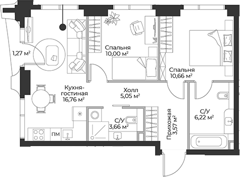 3-комн. Гранд Фили