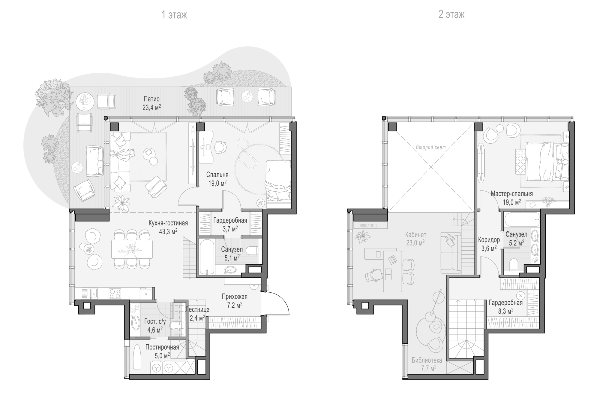 3-комн., 126.3 м², 1/9 этаж, ЖК «Клубный квартал Фрунзенский»