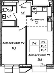 2-комн. УНО.Соколиная гора