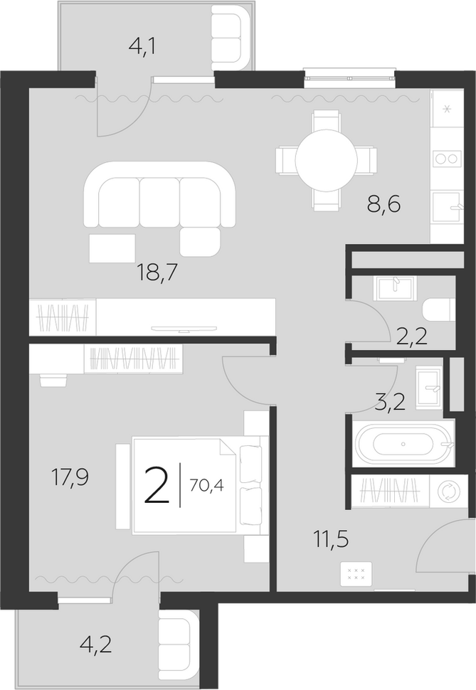 1-комн. LeePrime Residences Polyana Sochi