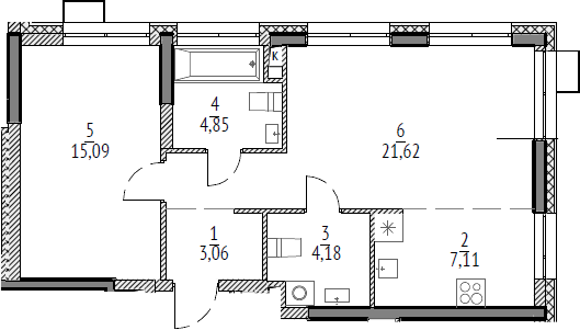 2-комн. N'ICE LOFT