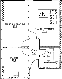 2-комн. Наметкин Тауэр
