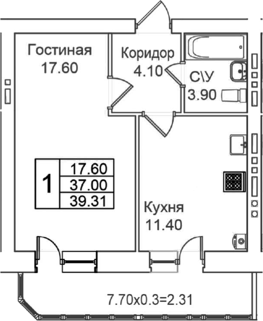 1-комн. Грэс
