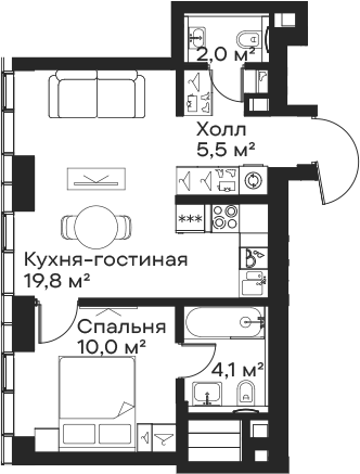 2-комн. Сити Бэй