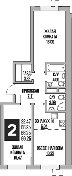 3-комн. Гранель Живописный