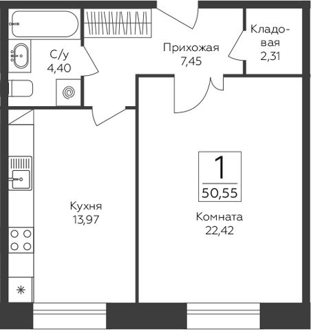 1-комн. Пахра Сити
