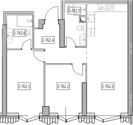 3-комн., 69.4 м², 3/52 этаж, ЖК «Айс Тауэрс»