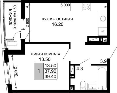 2-комн. Фонтаны