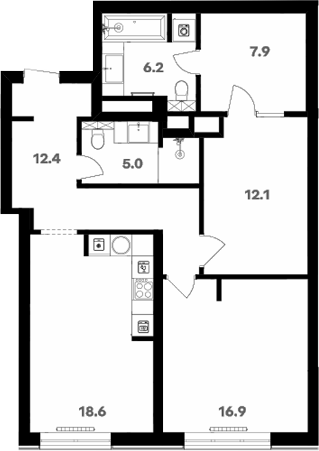 Свободная планировка RIVER HOUSE Щелково