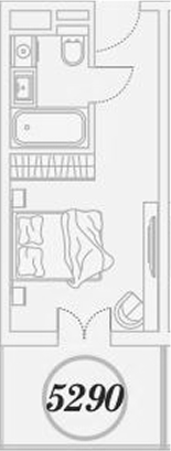 Студия, 26.2 м², 5/9 этаж, ЖК «ГК Сан Гарден Хотел&СПА»