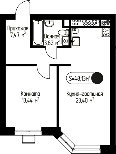 1-комн. Мечта-квартал Любовь