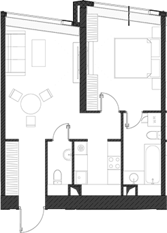 Студия, 52.81 м², 14/85 этаж, ЖК «Дом Дау»