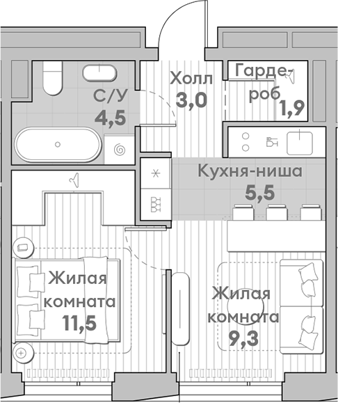 2-комн. НАТИВ
