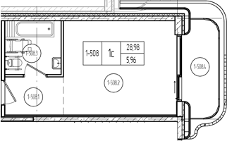 Студия квартира, 28.83 м² в ЖК Лучи — фото 2