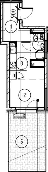 Студия, 20.97 м², 2/17 этаж, ЖК «Форевиль»