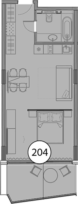 Студия, 51.4 м², 9/9 этаж, ЖК «Гостиничный комплекс Поляна Пик»
