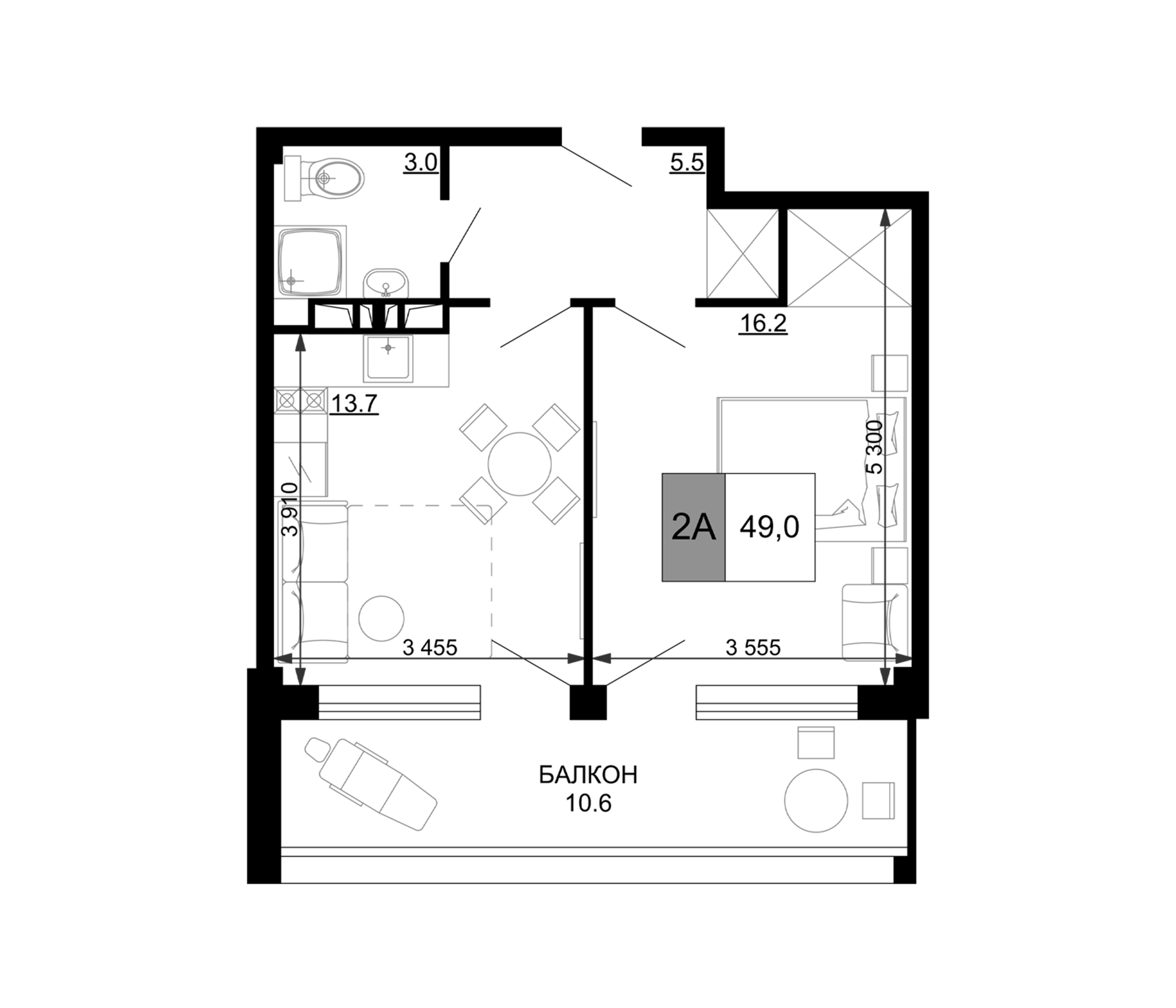 Продается 2-комн. квартира, 38.4 м²
