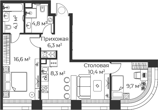 3-комн. Веер
