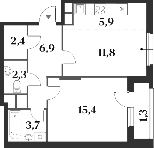 2-комн. Миниполис 8 Кленов