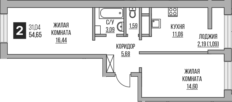 2-комн. Гранель Пехра