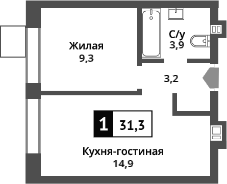 2-комн. Никольский квартал Отрада