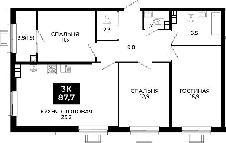 4-комн. Первый. ГК ЮгСтройИнвест