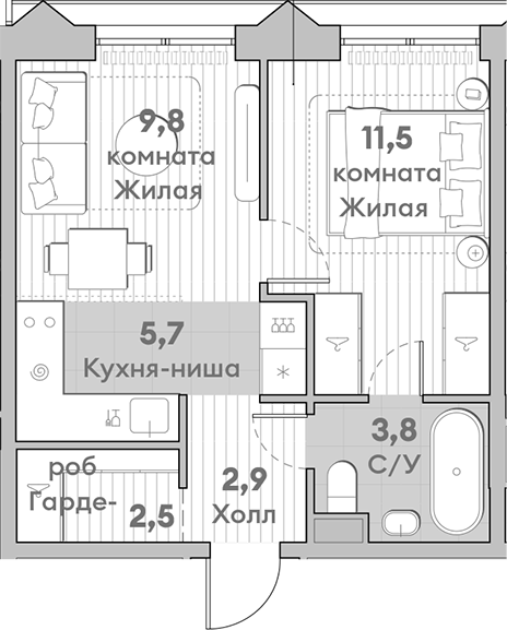 2-комн. НАТИВ