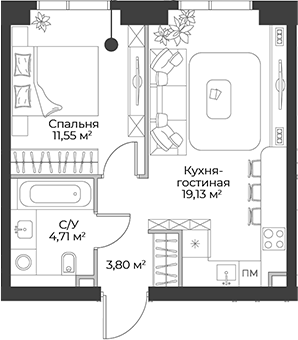 2-комн. Гранд Фили