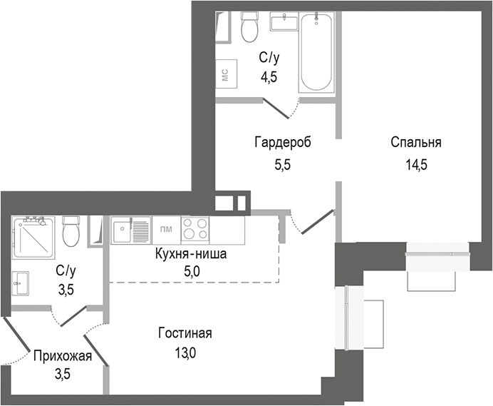 2-комн. Киноквартал